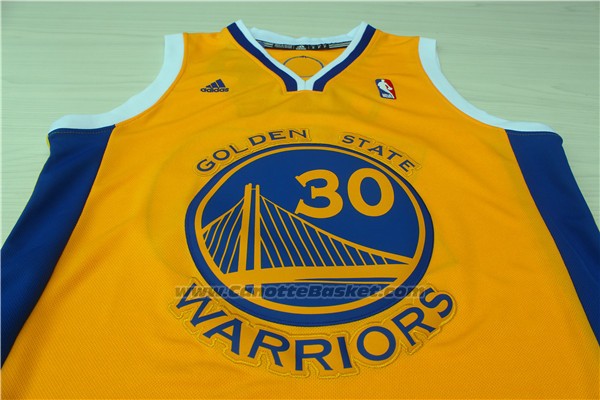 Maglia Golden State Warriors Stephen Curry #30 Giallo